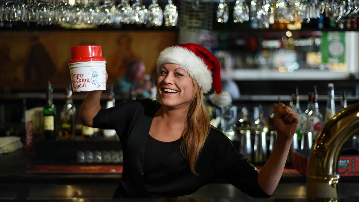 Empty Stocking Fund: Amanda O'Brien and fellow staff and patrons at Star Bar have long supported this important appeal. Picture Mark Jesser