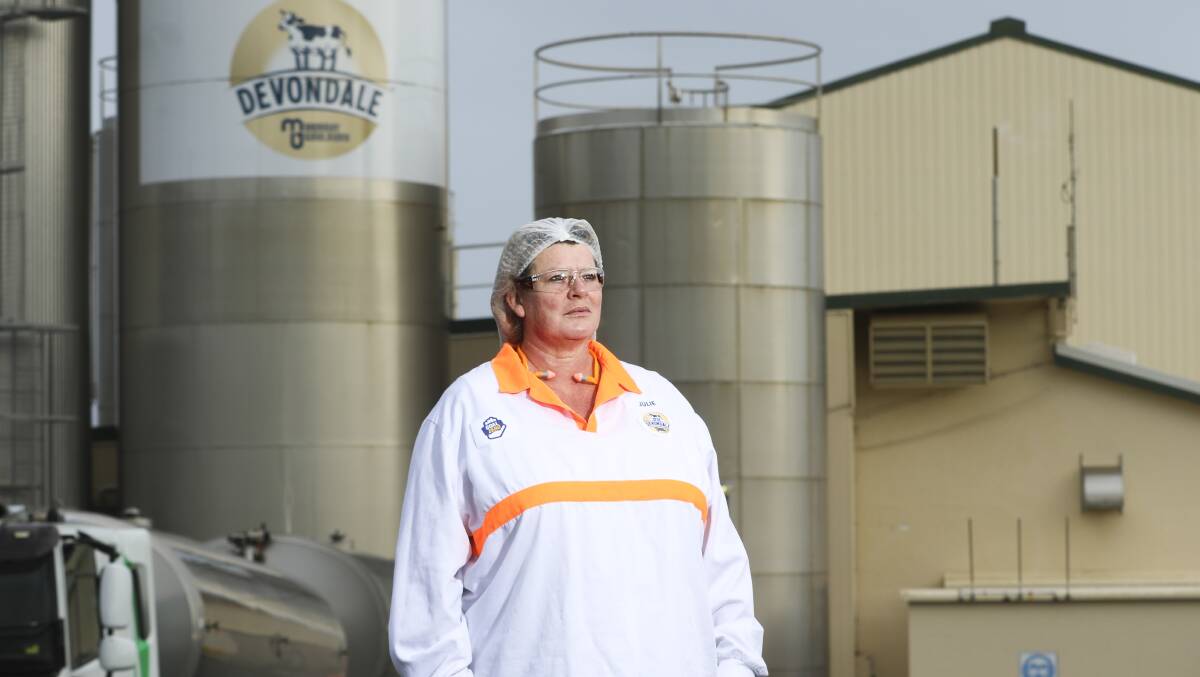 CONSIDERING OPTIONS: Julie Coad stands outside the Edith Creek dairy facility she has worked at for six-and-a-half years. Picture: Cordell Richardson