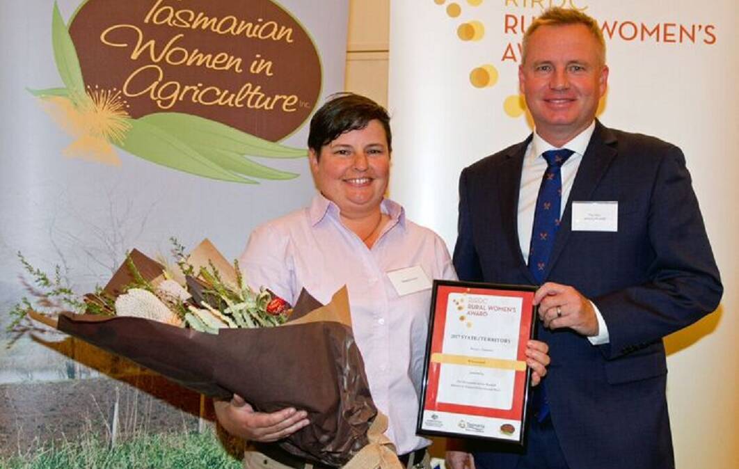INSPIRING: Rebecca Lynd won the 2017 Tasmanian Rural Women's Award.
