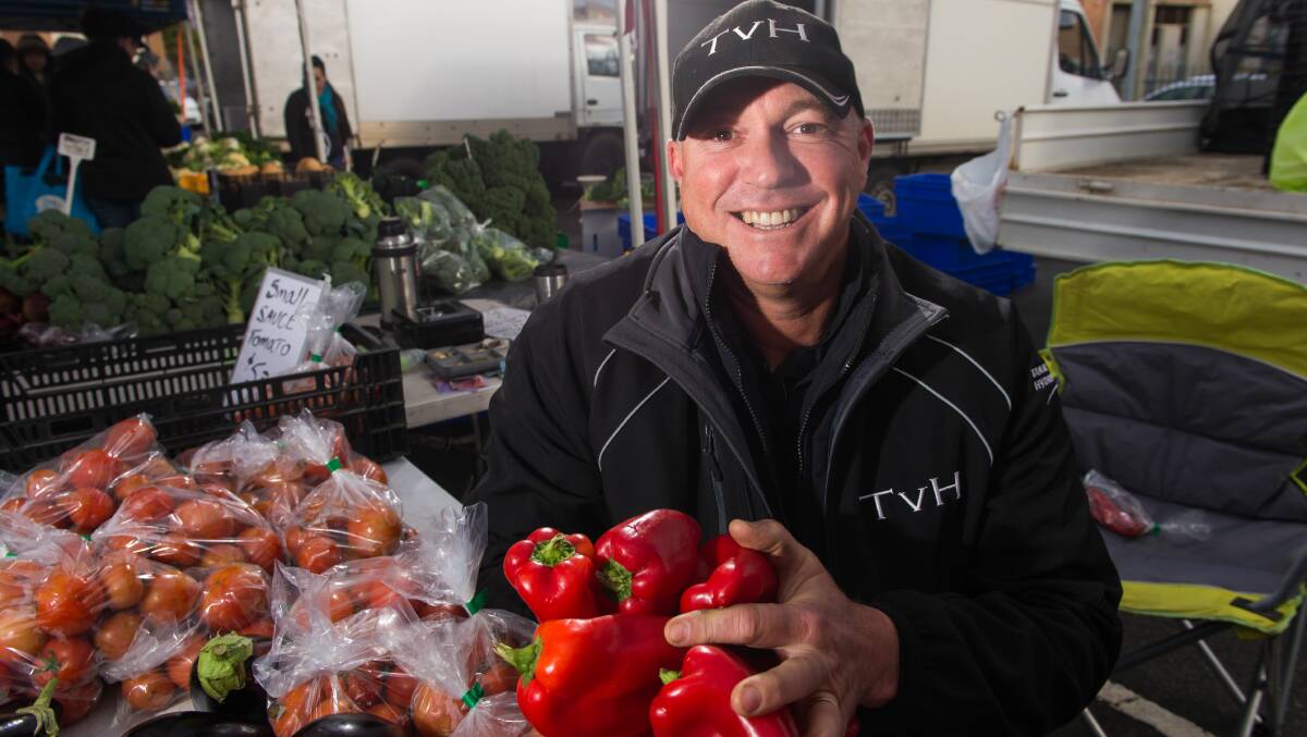 WASTE NOT, WANT NOT: Jamie Spark from Tamar Valley Hydroponics has little wastage as there are other options for excess or over-ripe produce. Pictures: Phillip Biggs