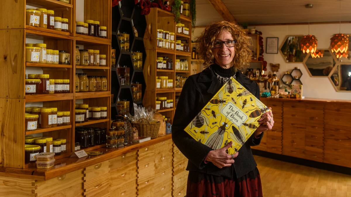 HONEY BUZZ: Honey Tasmania's Rebecca Campbell at The Beehive store and factory at Exeter in the Tamar Valley. Picture: Scott Gelston