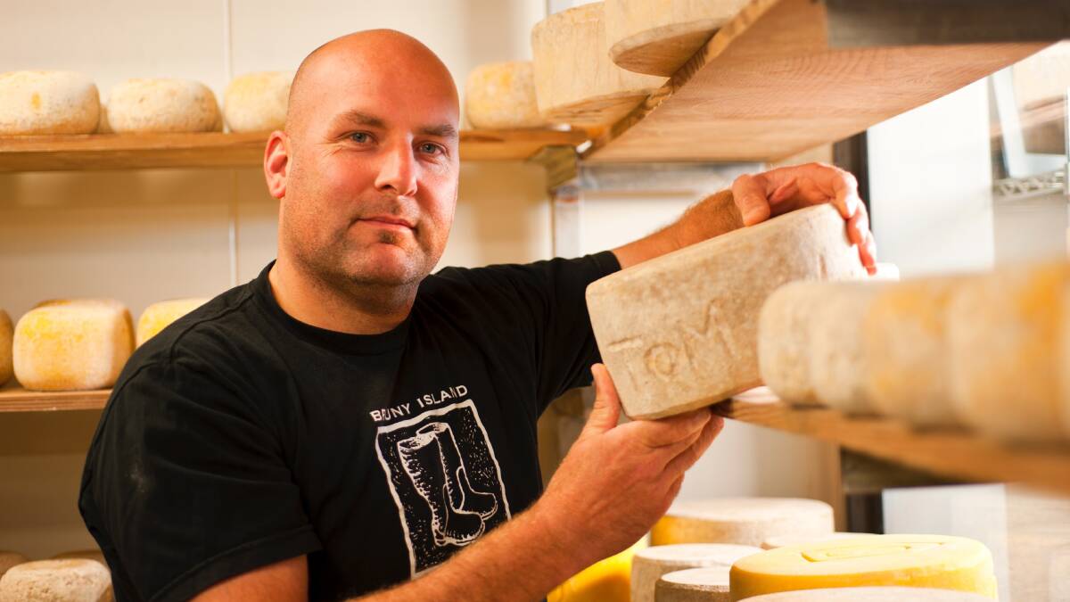 BIG CHEESE: Tasmanian author and cheesemaker Nick Haddow has won a James Beard award in Los Angeles for his book Milk.Made: A Book About Cheese, How to Choose It, Serve It and Eat It. Picture: Alan Benson