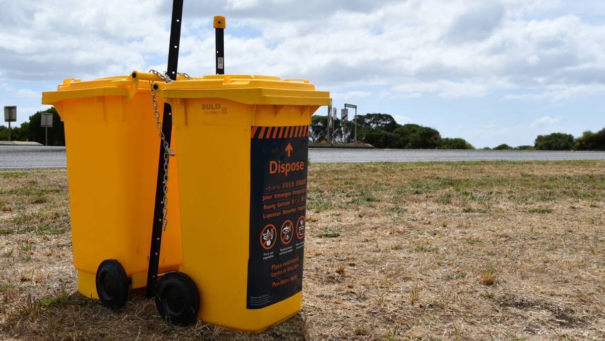 UNDER FIRE: Fruit fly host produce disposal bins. Picture: Cordell Richardson