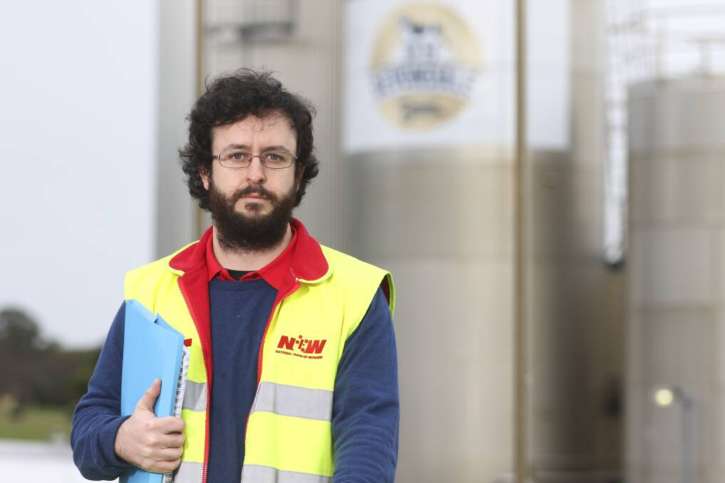 CLOCK TICKING: Jobs could be lost because Murray Goulburn is taking so long to sell its Edith Creek plant, say Godfrey Moase of the National Union of Workers. Picture: Cordell Richardson