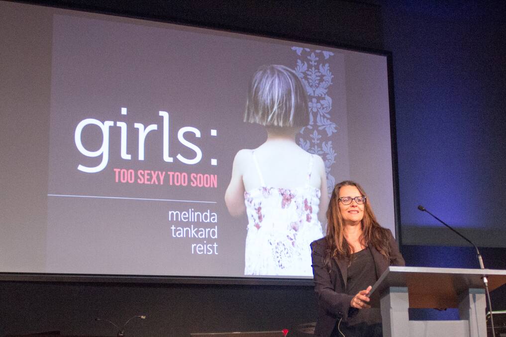 EMPOWERING: Speaker, author and advocate for women Melinda Tankard Reist spoke to more than 400 students on Monday about the pressures of sexualisation in today's society. Picture: Peter Cox