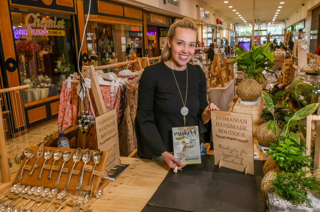 GIVING: With a background in merchandising and marketing, Miller holds pop up boutiques to sell Tasmanian made products.