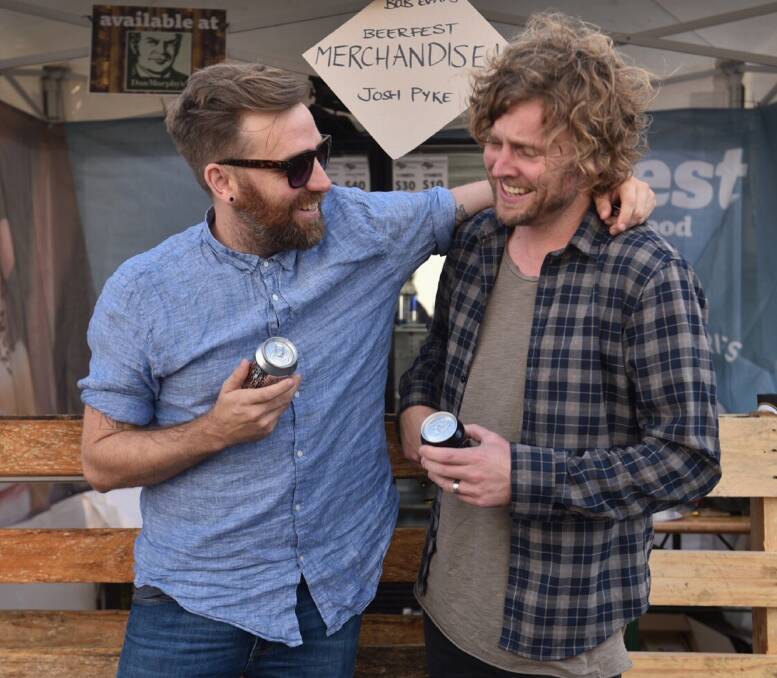 ENTERTAINERS: Crowds at BeerFest were entertained by Bob Evans and Josh Pyke on Friday night. More than 8000 people are expected to attend this year's event, which has more than 40 stalls. Photo: Scott Gelston