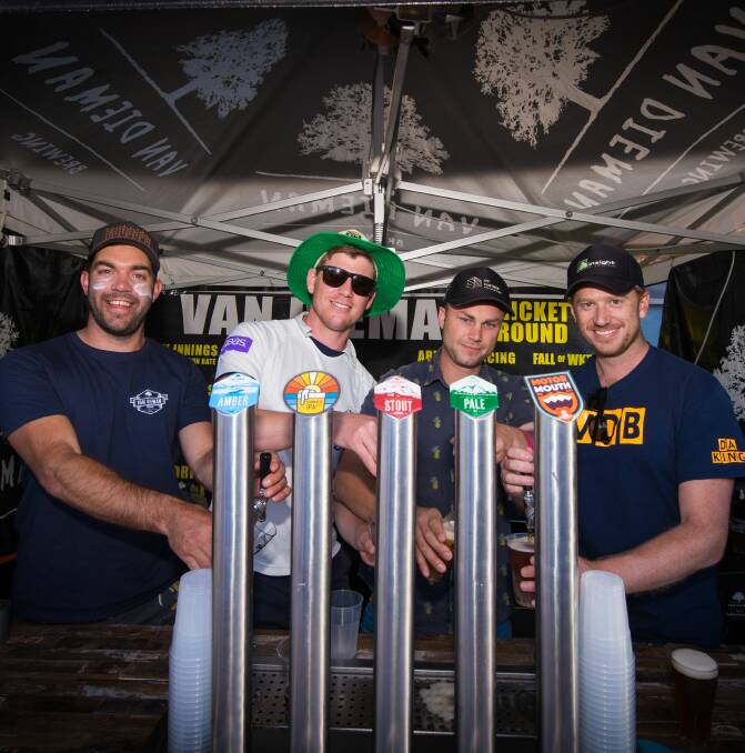  HOME GROWN: The crew of Van Diemen Brewing, Will Tatchell, George Walker, Andrew Louther and Todd Daking see the Esk BeerFest as their local beer festival. Picture: Phillip Biggs