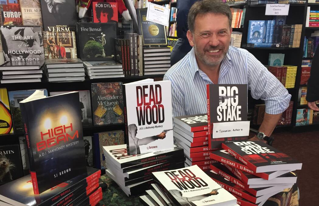 LAUNCH: Author Stephen Brown launched the latest installment of his crime fiction series at Petrarchs Bookstore on Friday. Picture: Tarlia Jordan
