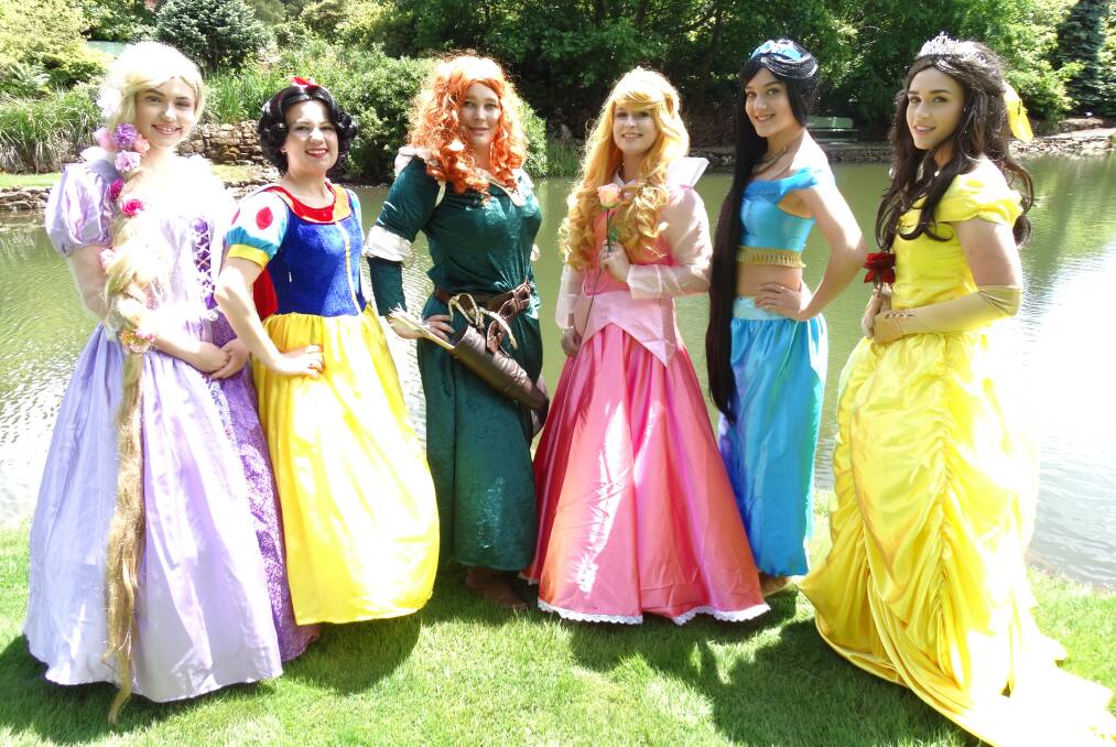 PRETTY: Princesses Karlieanne White, Danika Mclean, Tessa Flight, Amelia Briant, Brooke Overton, and Caitlyn Cox will take part in Launceston's inaugural Princesses in the Park on Sunday from 11am. Picture: supplied