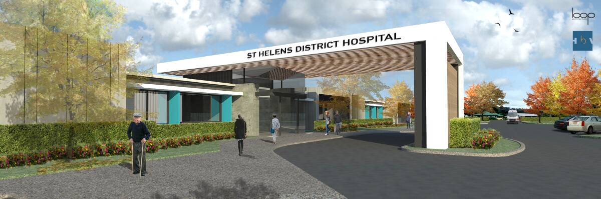 ARTIST IMPRESSION: The proposed entrance of the new St Helens Hospital. Picture: supplied