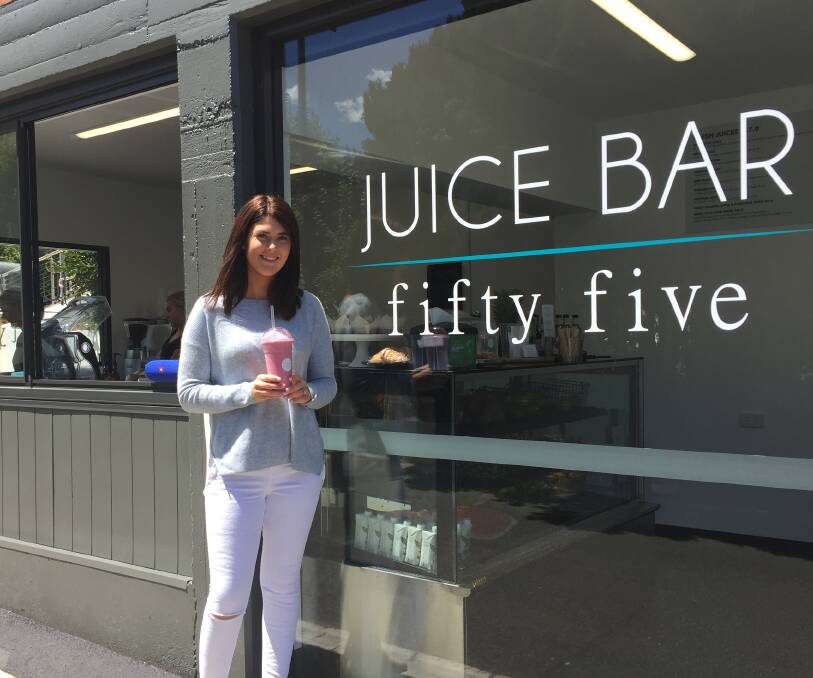 OPEN FOR BUSINESS: Juice Bar Fifty Five owner Jameeka Garwood opened the doors last week. The juices are made with fresh produce. Picture: Tarlia Jordan
