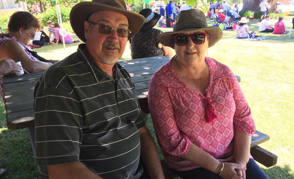 BEST AUSTRALIA DAY EVER: Steve and Chris Robertson of Ross, attended the event for the first time, dubbing it their best yet. 