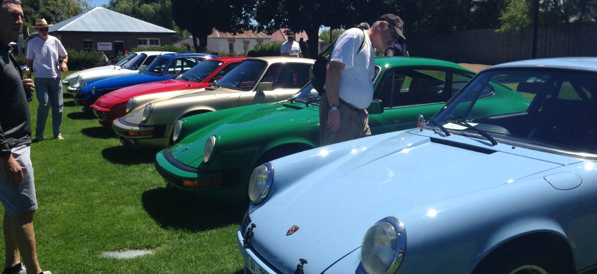 ON SHOW: More than 50 cars took part in a display, which was raising money for the cancer council. Picture: supplied