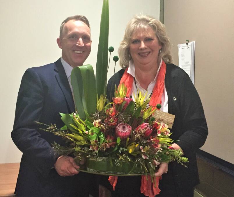 LOVED: Merrilyn Young has worked for the Meander Valley Council for more than 40 years. Her loyalty was rewarded last week, as mayor Craig Perkins thanked her for her ongoing support. Picture: Tarlia Jordan