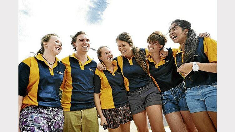 Lions Youth of the Year Quest state winners Victoria's Elizabeth Smart, 18, of Camperdown, Tasmania's Nicholas Commelley, 18, of Launceston, Queensland's Molly McInerney, 17, of Toowoomba, New South Wales' Elise Delpiano, 18, of Griffith, South Australia's Mia Roberts, 17, of Adelaide, and Western Australia's Ishaa Sandhu, 17, of Perth. Picture: SCOTT GELSTON
