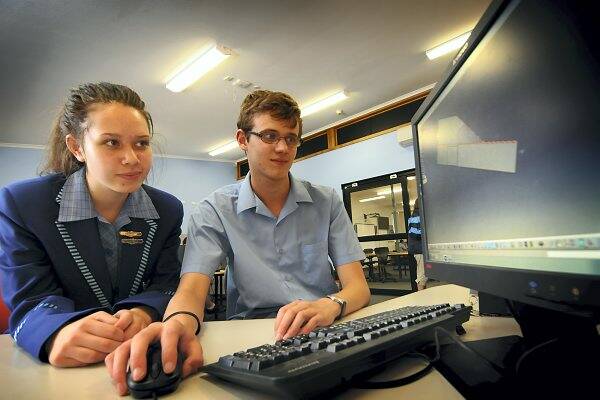  Kings Meadows High School year 10 students Claudine Siale and Coran Hyland.  Picture: PHILLIP BIGGS