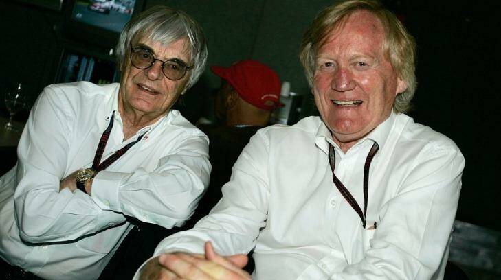 Bernie Ecclestone (left) and Ron Walker. Photo: John Donegan