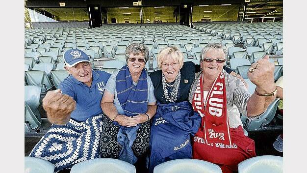 Brian and Mary Bull, Moira McDonald and Kay Conway show their true colours. Pictures: MARK JESSER