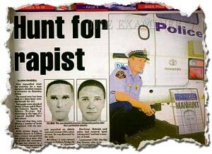 A February 2002 report on the manhunt following Mark Andrew Sinclair's sexually based rampage across Launceston.