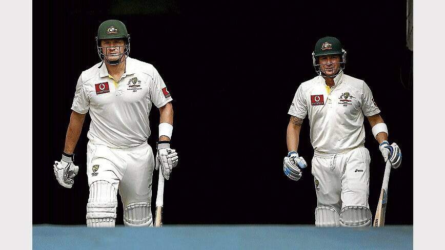 Shane Watson and Michael Clarke will go head to head in tonight's Allan Border Medal count. Picture: GETTY IMAGES.