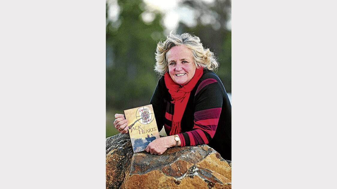 Author Jane Becker with her book Jack of Hearts. Picture: PHILLIP BIGGS