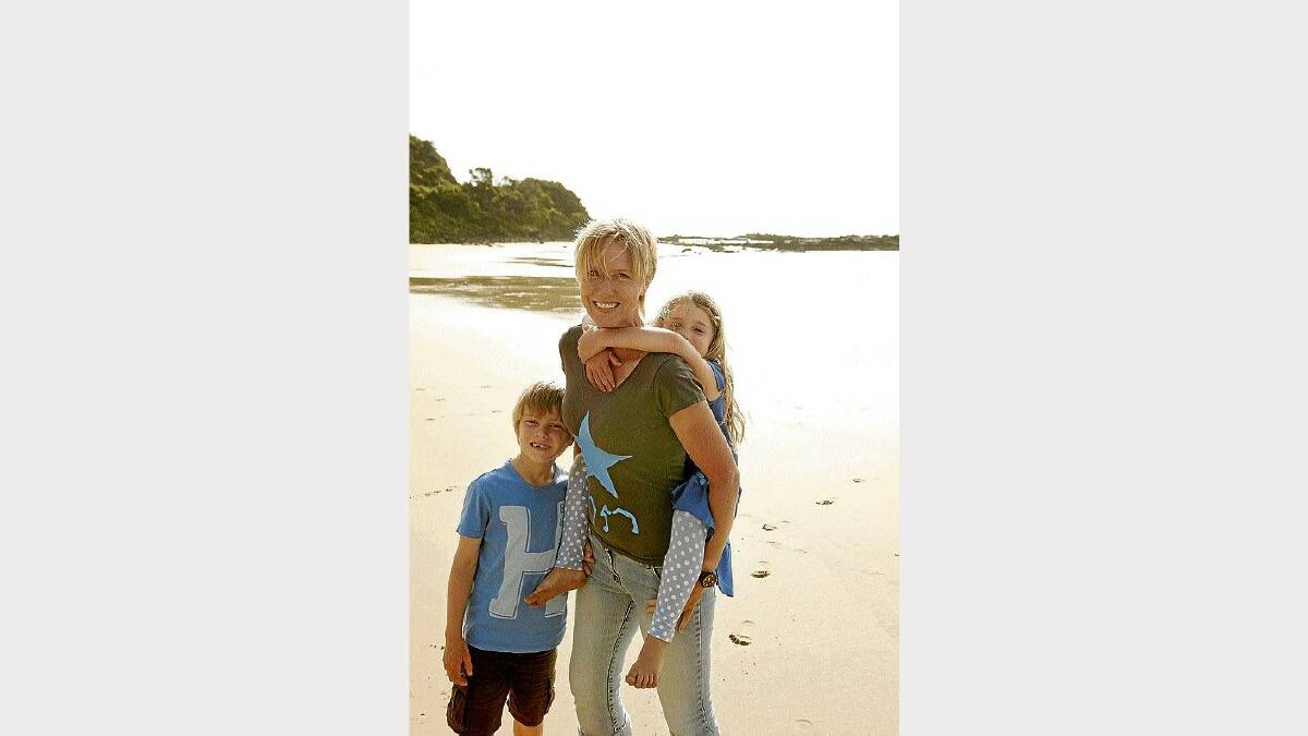 ABC journalist Zoe Daniel with her children Arkie and Pearl. Picture: FAIRFAX