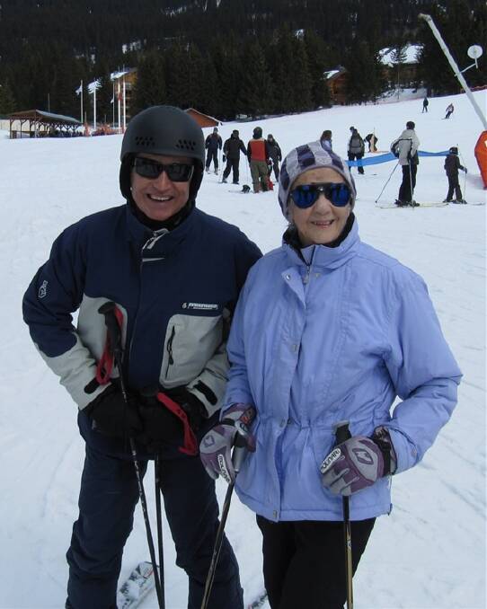 Heart transplant recipient Mark Brewer had the chance to ski with his 98 year-old great aunt Hilda recently.