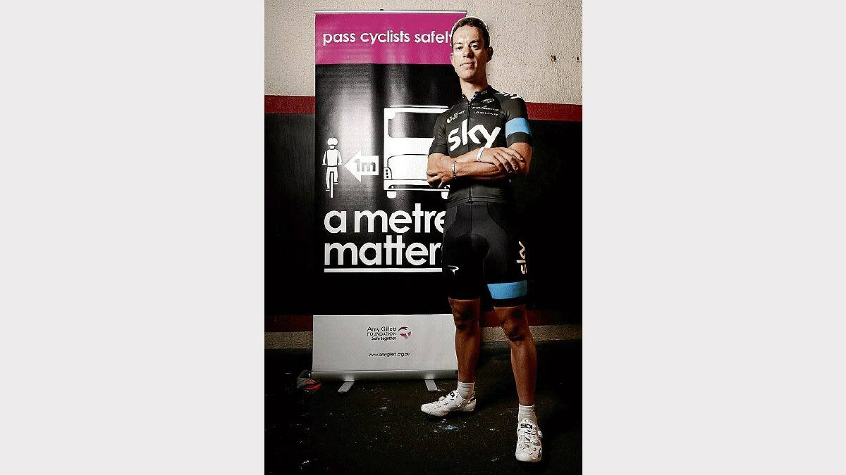 Team Sky rider Richie Porte at the launch of the A Metre Matters campaign. Picture: SCOTT GELSTON