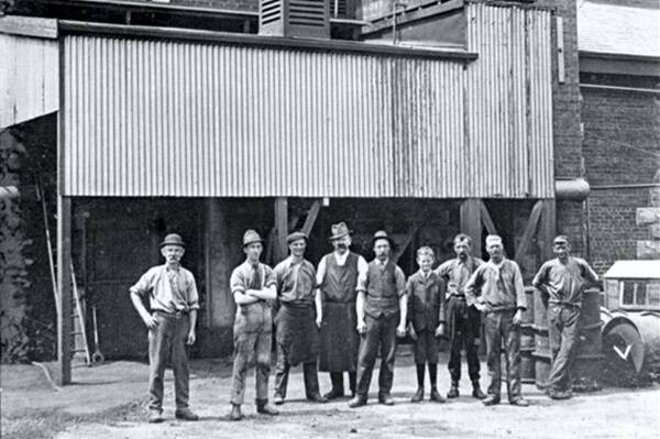 The original Launceston Gas Company retort pictured in 1870.  Picture: Image courtesy of QVMAG  