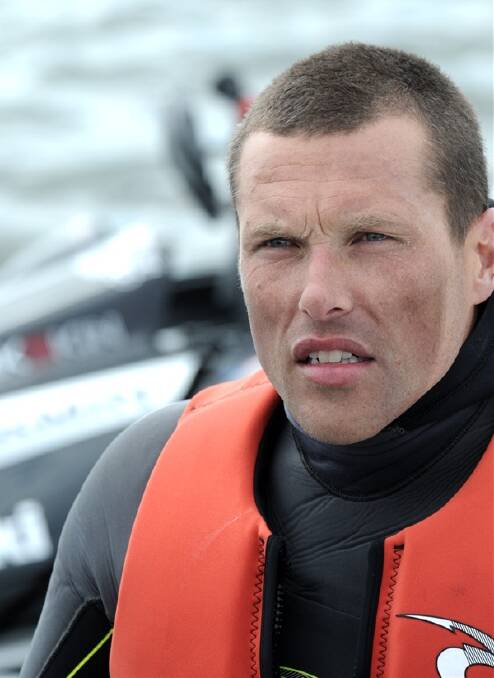 Jet-skier battered by rough sea