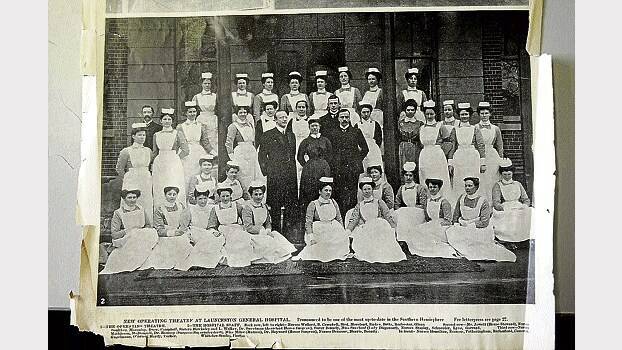 New operating theatre staff at the Launceston General Hospital in 1904. Weekly Courier