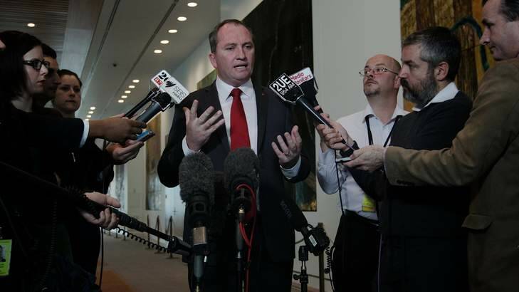 Agriculture Minister Barnaby Joyce: "I cannot possibly see how it is in the national interest." Photo: Alex Ellinghausen