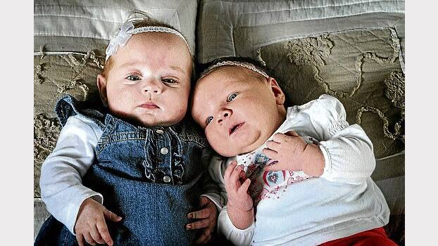 Ruby Lockhart and Harper Ling represent the state's most popular baby names. Picture: PHILLIP BIGGS