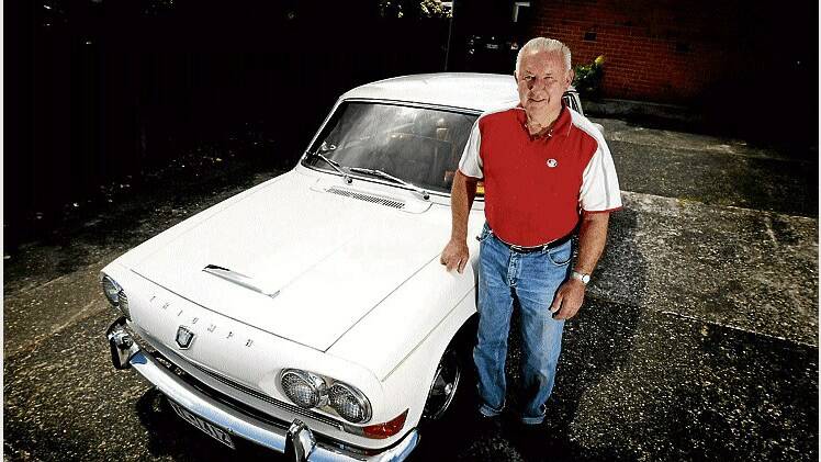 Roly McLaughlin, 72, of East Devonport, shows off his 1969 Mark 1 Triumph 2000. Picture: Geoff Robson