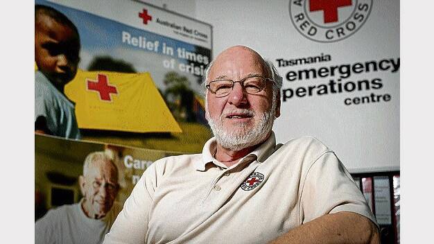Nigel Morrison says being a Red Cross volunteer is rewarding despite the risks. Picture: PHILLIP BIGGS
