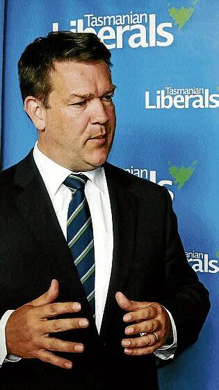 Liberal energy spokesman Matthew Groom launches his party's policy at a forum in Launceston. Picture: NEIL RICHARDSON