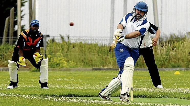 ACL batsman Nick Flice finds the boundary against Uni-Mowbray at Brooks Oval yesterday. Picture: Neil Richardson