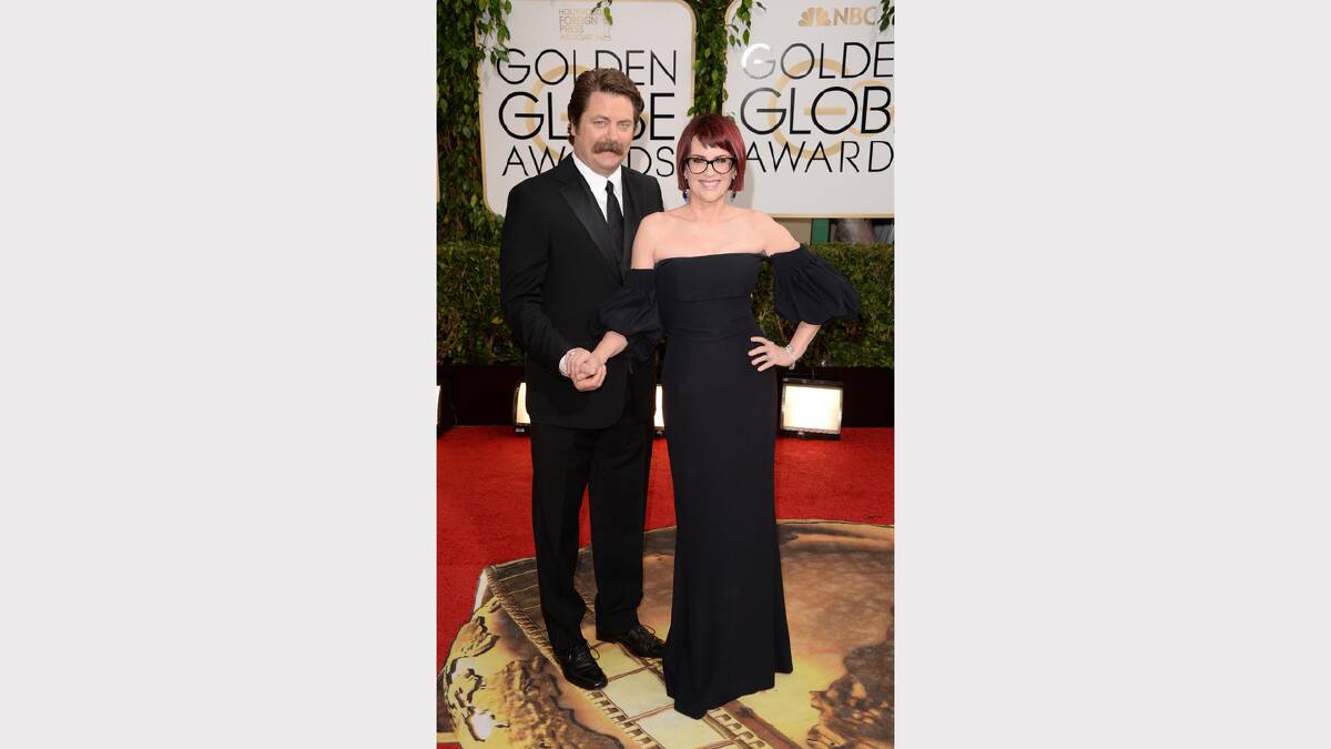 Nick Offerman and Megan Mullally . Picture: Getty Images