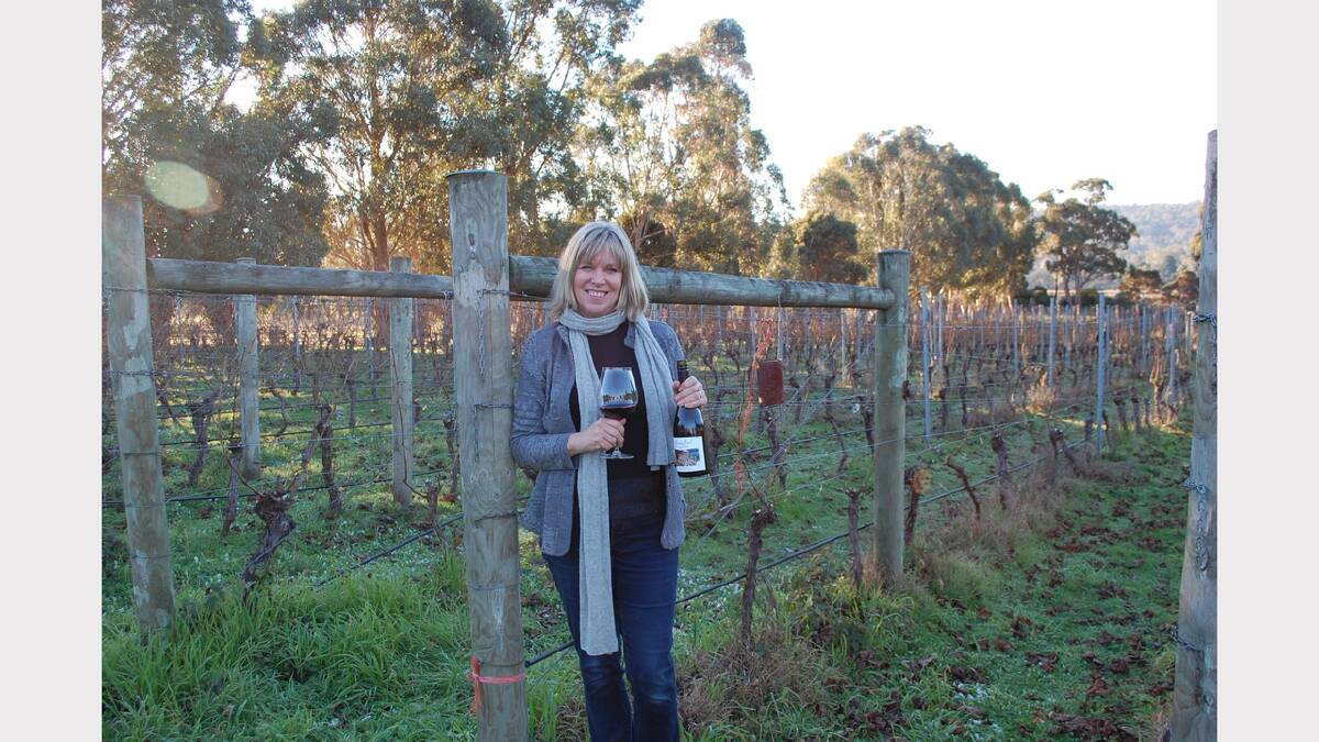 Sally McShane recently received an award for Service to the Industry from the Tamar Valley Wine Region for her work in compiling a digital museum highlighting the trials and triumphs of 32 grape growers in the region. Picture: Emily Baker