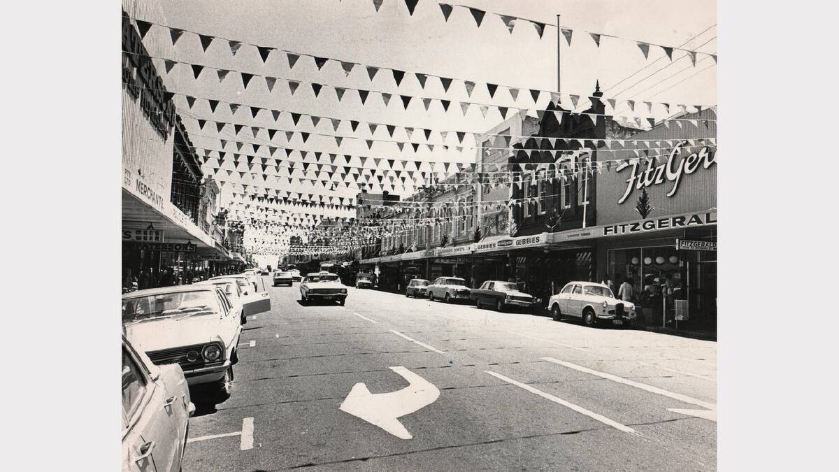 Charles Street, Launceston, in the lead-up to Christmas. December 12, 1973.