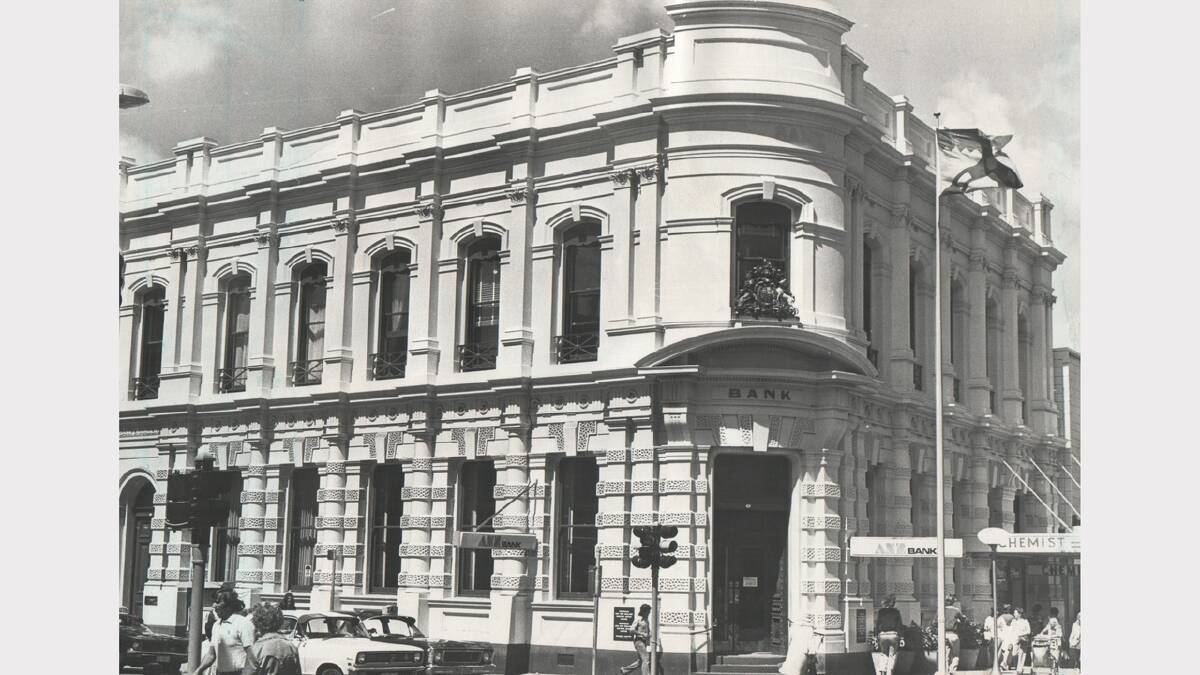 The old ANZ bank, on the corner of St John Street and the Brisbane Street Mall. January 23, 1978.