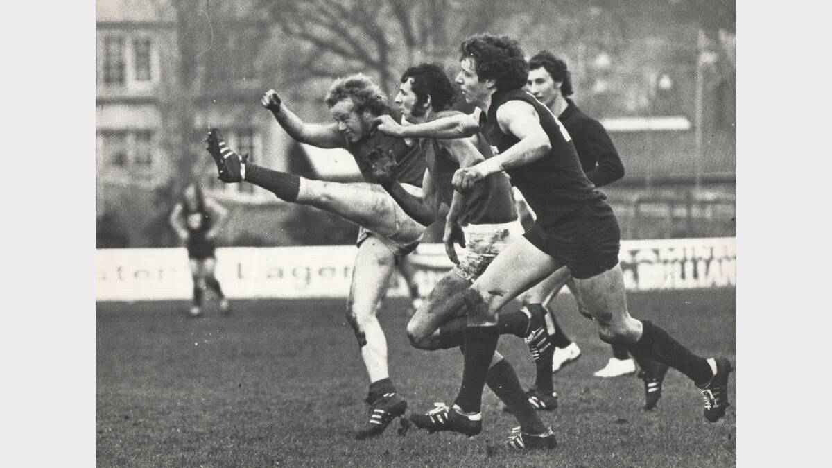 East Launceston v Launceston at York Park, 1974. Players not identified.