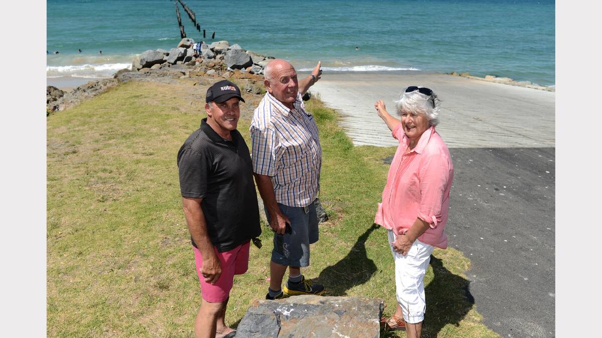 Bridport Pier Reconstruction committee members Billy Millwood, Rob Perkins and Marg Perkins.