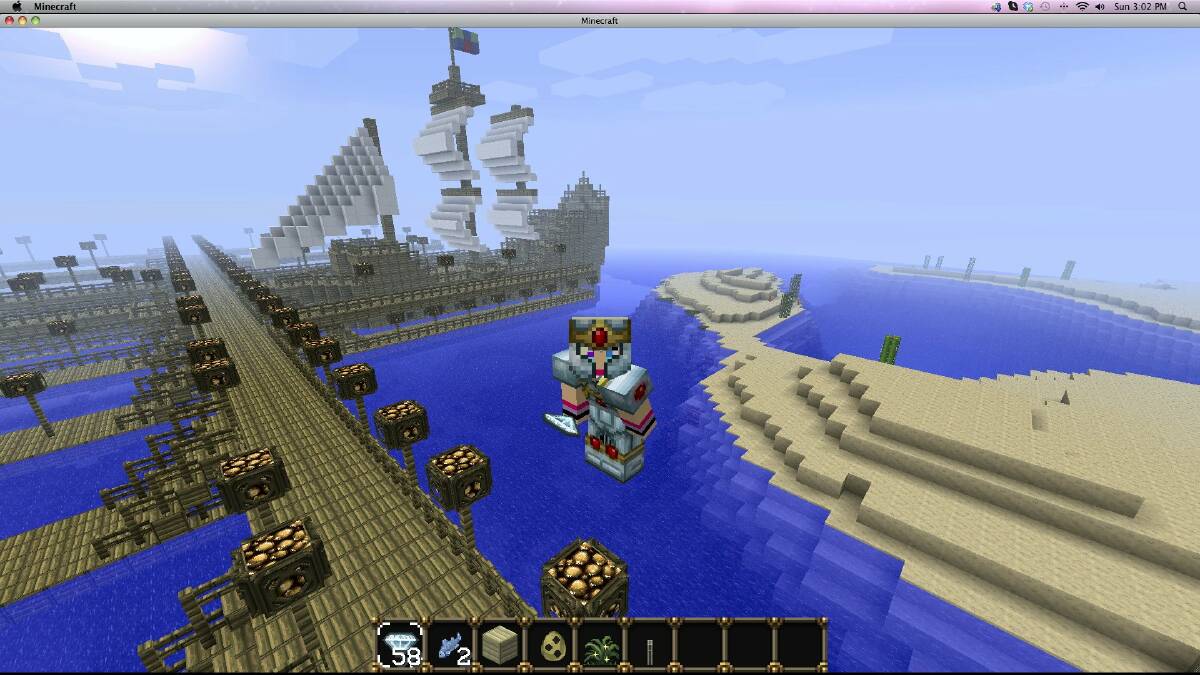 A screen shot from the Minecraft game.