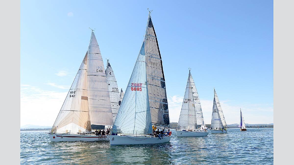 Start of the Launceston to Hobart yacht race. Picture: Geoff Robson.