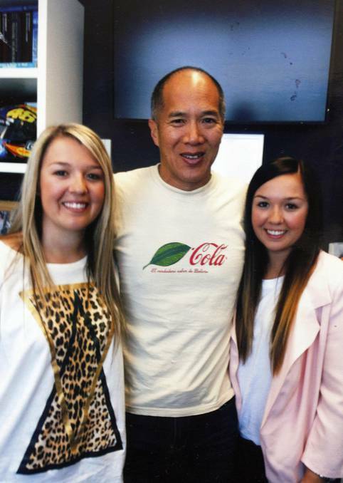 Nat and Jess with world-renowned neurosurgeon Dr Charlie Teo.