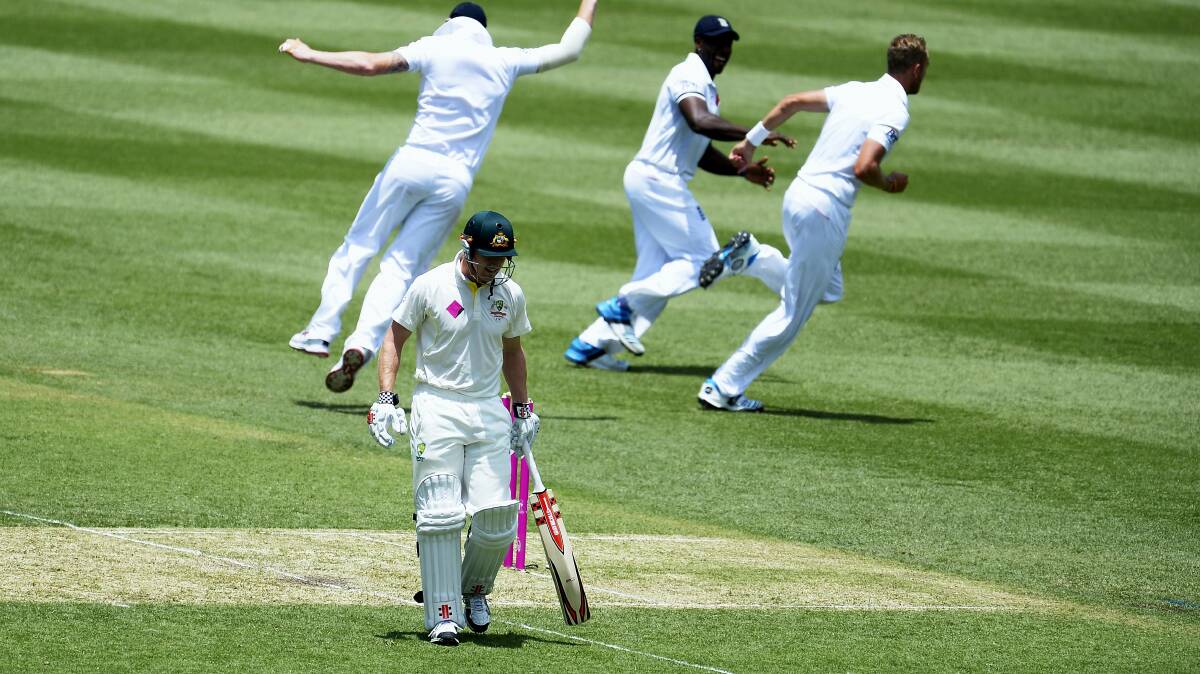 George Bailey after being dismissed for one at the SCG yesterday.