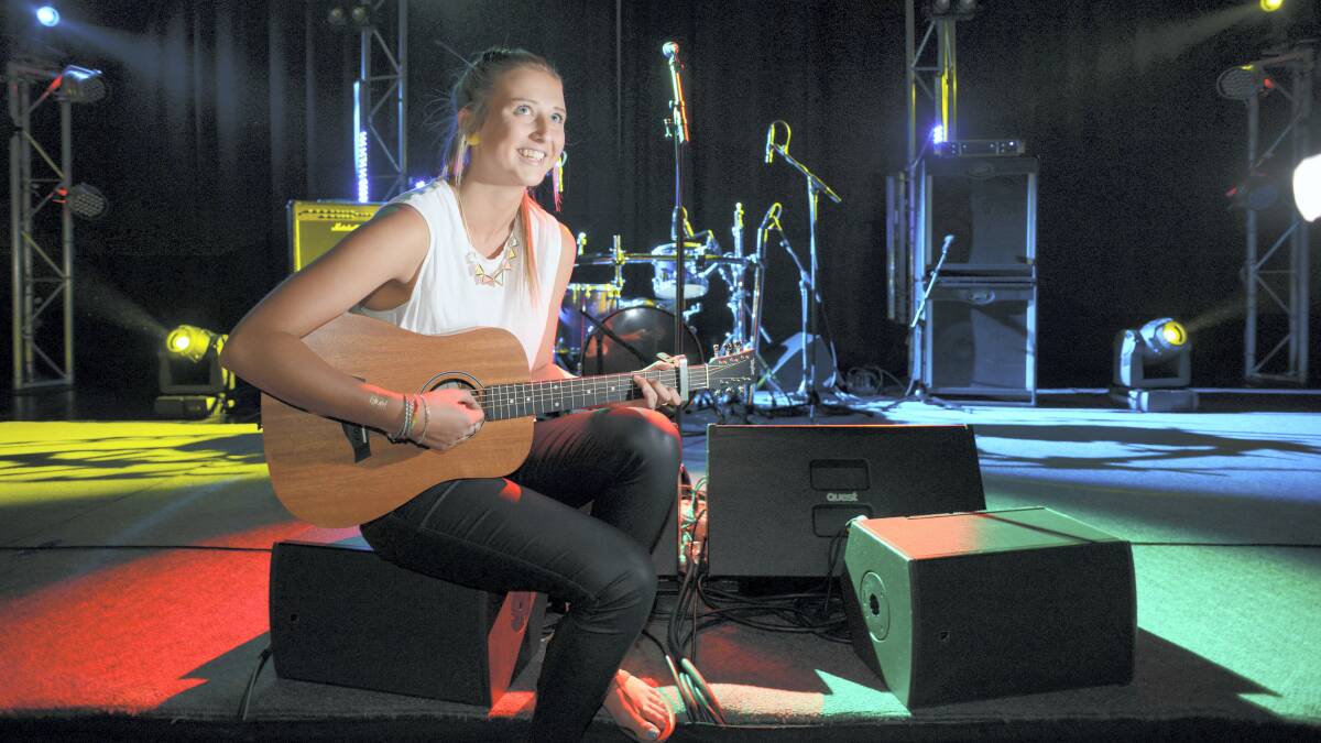 Sophie Bodell, 16, of Riverside, at the annual rock music summer school. This year 55 students have elected to take part in acoustic workshops at the summer school. Picture: SCOTT GELSTON
