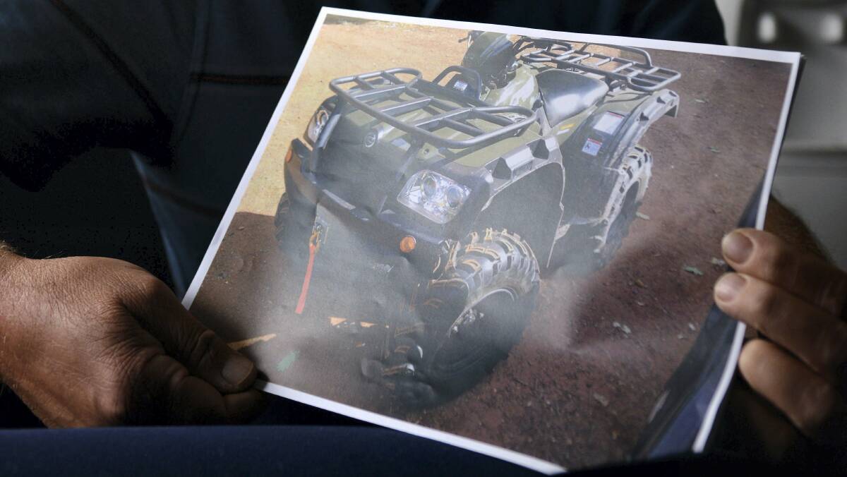 A picture of the ATV that was stolen late last month.   Picture: SCOTT GELSTON